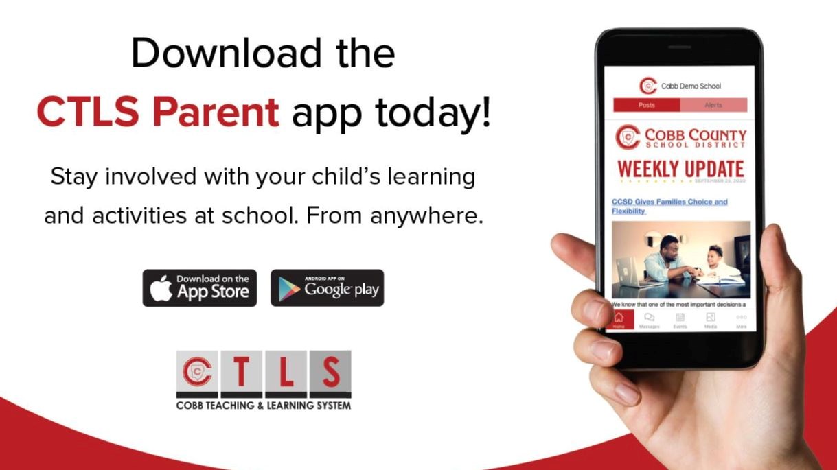 Download the CTLS Parent App today!  Stay involved with your child's learning and activities at school.  From anywhere.